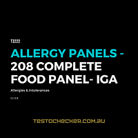 Allergy Panels - 208 Complete Food Panel- IgA