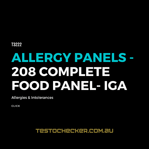 Allergy Panels - 208 Complete Food Panel- IgA