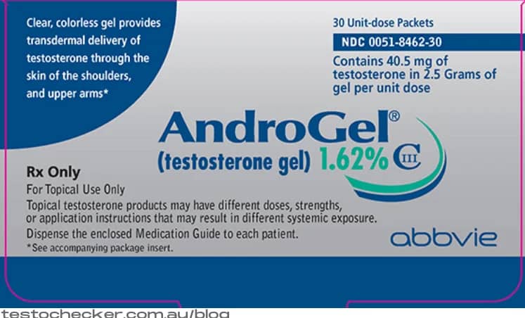Transdermal testosterone gel packets 