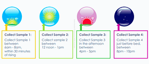 saliva hormone sample collection instruction.