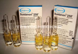 sustanon 250 vials on display