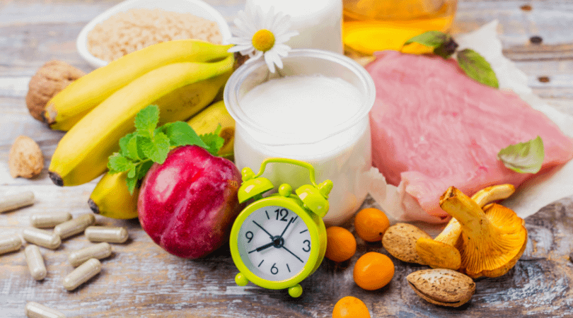 Melatonin rich foods including bananas, plums, fish, nuts